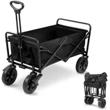 Tolletour Bollerwagen Faltbar Bis 100kg Tragkraft Mit Bremse Räder Xxl Handwagen Faltbarer Transportwagen Strandwagen Gartenwagen Für Camping