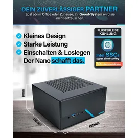 Greed Nano Plus Mini-PC Intel i5 10400 4,3 GHz 16 GB RAM 512 GB SSD Win 11 Pro