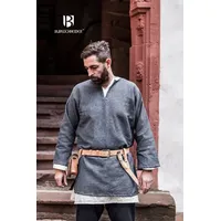 Burgschneider Wikinger-Kostüm Mittelalterliche Kurz-Tunika Erik Grau XL grau XL | XL