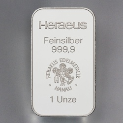 Silberbarren 1oz HERAEUS geprägt