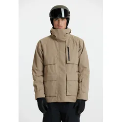 Skijacke SOS "Keilberg", Herren, Gr. S, beige, 100% Polyester, unifarben, sportlich, ohne Ausschnitt, Langarm, Jacken, mit smarten Funktionen