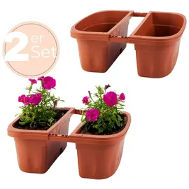 GarPet Balkonkasten 40 x 19,8 x 18,5 cm Rot