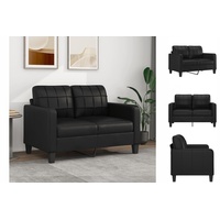 vidaXL 2-Sitzer-Sofa Schwarz 120 cm Kunstleder