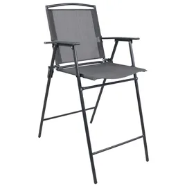 VCM Gartenbar-Set Garlos 3-tlg. Anthrazit