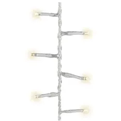 Lumineo KOMPAKTE LED-GIRLANDE, BLINKEND, WARMWEISS, 750 LEDS, TRANSPARENTES KABEL 21M