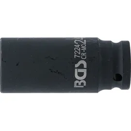 BGS Kraft-Steckschlüssel-Einsatz Sechskant, tief 7224, Antrieb Innenvierkant 12,5 mm (1/2"), SW 24 mm
