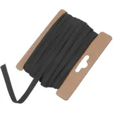 M METERXITY Doppelt gefaltete Schrägband 1/4 Zoll 12 Yards Baumwoll-Schrägband Großpackung Doppelt gefaltete Schrägband zum Nähen/Säumen/Schrägband/Quilten/DIY Handwerk [Schwarz]