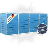 deluke Mülltonnenbox JAGU 115,5 x 276,5 x 77,5 cm blau