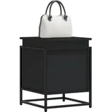 vidaXL Aufbewahrungsbox mit Deckel Schwarz 40x40x51,5 cm Holzwerkstoff