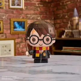 Spin Master 4D Build - Harry Potter - 3D-Puzzle des beliebten Filmheldens aus hochwertigem Karton, 87 Teile, für Fans der magischen Abenteuerserie ab 12 Jahren, Rot und Gold