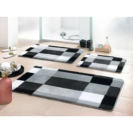 KLEINE WOLKE Badteppich EDGE Grau 70 x 120 cm