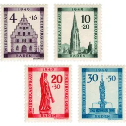 Die Briefmarke der französischen Besatzungszone - Baden - Freiburg von 1949!