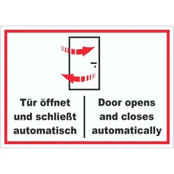 Aufkleber Tür automatisch Door automatic A6 (105x148mm)