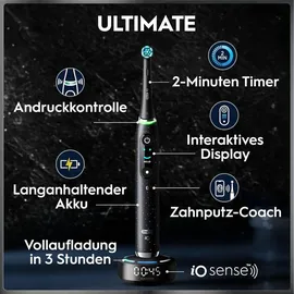 Oral-B iO Series 10 Plus Edition cosmic black + Reiseetui + Aufsteckbürsten 3 St.