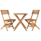 VCM ebuy24 Cuenca Café-Set Set mit Tisch und 2 Stühlen Garten Teak