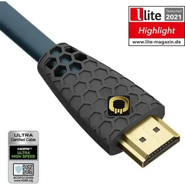 Oehlbach HDMI-Kabel 1,5 m Petrolblau/Anthrazit