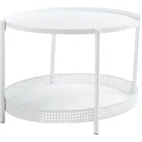 [en.casa] Jäller Weiß Metall 66 x 51 x 44 cm