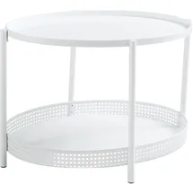 [en.casa] Jäller Weiß Metall 66 x 51 x 44 cm
