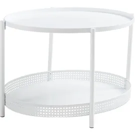 [en.casa] Jäller Weiß Metall 66 x 51 x 44 cm