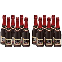 Schwarze Mädchentraube Merlot Sekt mild (6 x 0,75 l) (Packung mit 2)