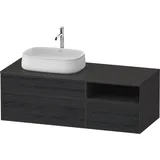 Duravit Waschtischunterschrank 2 Auszüge 130 x 55 cm Eiche Schwarz/Graphit Matt