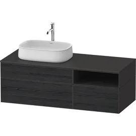 Duravit Waschtischunterschrank 2 Auszüge 130 x 55 cm Eiche Schwarz/Graphit Matt
