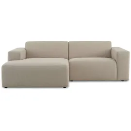 otto home »Koa, 228 cm, L-Form, Modulsofa in Cord, Chenille, Struktur, Webstoff« Designsofa, weicher Lounge-Sitzkomfort, Welleunterfederung, bodentief