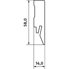 EGGER Sockelleiste L666 Kubisch für Fußboden Triestino 6 cm Terrazzo Grau