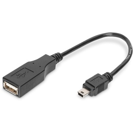 Assmann Electronic Assmann USB 2.0 Kabel Mini-B/A-Buchse, 0.2m (AK-300310-002-S)
