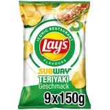 Lay's Subway Chicken Terriyaki - Knusprig gewürzte Kartoffelchips für eine gelungene Party (9 x 150 g)