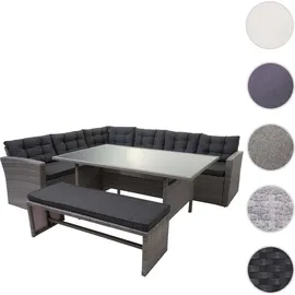 MCW Poly-Rattan-Garnitur A29 14-tlg. Grau