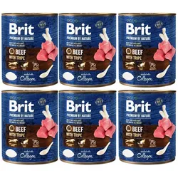 BRIT Premium by Nature 6x800 g Rindfleisch und Innereien für Hunde