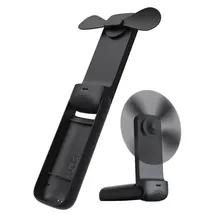 aecooly Pocket 01 Faltbarer Handventilator Schwarz, 2000 mAh Akku, bis zu 24 Std. Laufzeit, kompakt und leicht