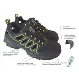 Power Safe PowerSafe Sicherheitssandale Luca S1P schwarz-neongrün