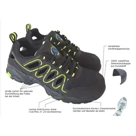 Power Safe PowerSafe Sicherheitssandale Luca S1P schwarz-neongrün