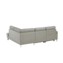 Max Schelling Eckcouch Mikrofaser 2-Sitzer Grau
