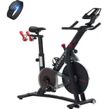 JASPORT Smart Indoor Speedbike S3 leise Heimtrainer, Magnetbremssystem, App mit Trainingskursen, Kinomap & Zwift kompatibel inkl. Pulsgurt