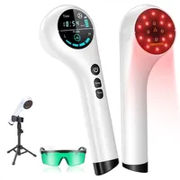 VAYALT Handgerät Rotlicht Therapiegerät, 650/808nm Red Light Therapy Device, Therapy Lindert Knie Gelenk Muskelschmerzen Rotlicht Therapiegerät Lamp für Gesicht und Körper, LED Rotlicht Wärmelampe