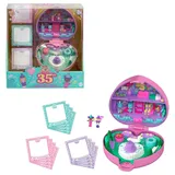 Mattel HWP20 - Polly Pocket - 35 Jahre Jubiläum – Partytime Stamper Compact Remake (1992) – Sammleredition mit Spielset, 2 Figuren uvm.