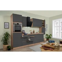 Respekta Küchenzeile Lorena 330 cm Grau