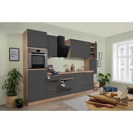 Respekta Küchenzeile Lorena 330 cm Grau