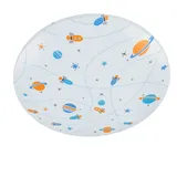 Licht-Erlebnisse LED Kinderzimmerlampe Decke IP44 D: 33,5 cm rund Weiß Bunt 4000 K 1300 lm Weltall Deckenleuchte Kinderzimmer