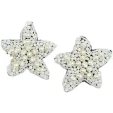 COLLEZIONE ALESSANDRO Ohrclips Cuenca Damen, Gr.: Glas, weiß | onesize