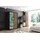 altdecor Kleiderschrank Vilan 120 x 215 x 61 cm Schwarz/Eiche Wotan