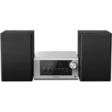 Panasonic SC-PM704EG-S Micro HiFi System mit 80W, CD, Bluetooth, DAB+, silber