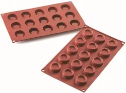 SCHNEIDER Silikon-Backform, Dessert Mini, rot 115076 , Höhe: 13 mm, Ø 40 mm