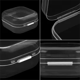 Belle Vous Kleine Aufbewahrungsbox Plastik Transparent mit Deckel zum Klappen (36er Set) – 3,5 x 3,5 x 2 cm - Mini Plastik Boxen für Kleine Perlen, - Transparent
