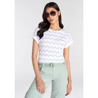 KangaROOS Kurzarmshirt, mit Zick-Zack-Muster KangaROOS white- anthracit