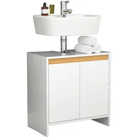 MID.YOU Waschbeckenunterschrank, Malira ca. 58x60 cm, Weiß,