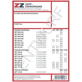 Zapp-Zimmermann Kennzeichnungsschild B16H00-0050 15 x 10,5 x 1,2 cm Rot/Weiß/Schwarz